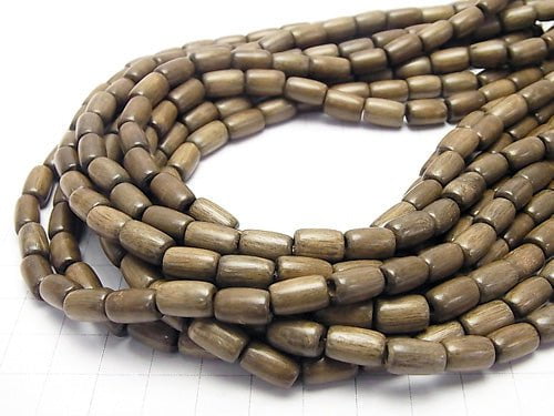 1strand $4.79! Gray Wood Tube 10x6x6mm 1strand beads (aprx.15inch / 37cm)