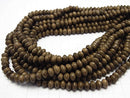 1strand $4.79! Gray Wood Rondelle 8x8x5mm 1strand beads (aprx.15inch / 37cm)
