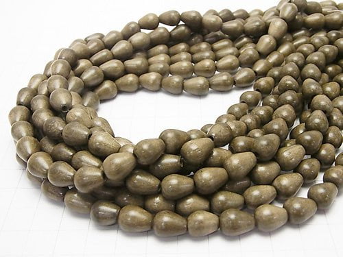 1strand $4.79! Gray Wood Vertical Hole Drop 10 x 8 x 8 mm 1strand beads (aprx.15 inch / 37 cm)