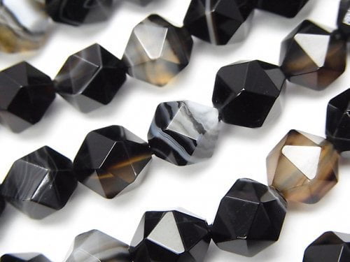 Faceted Round, Onyx Gemstone Beads