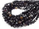 Stripe Onyx 24 Faceted Round 10 mm 1strand beads (aprx.15 inch / 36 cm)