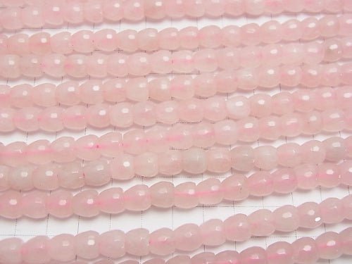 Rose Quartz AA++ Apple Shape 8mm half or 1strand beads (aprx.15inch/37cm)