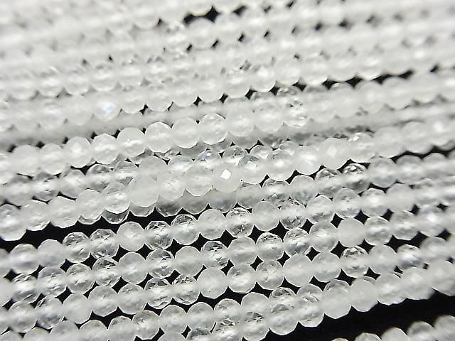 [Video] High Quality! Rainbow Moonstone AA++ Faceted Round 2mm 1-strand beads (approx. 15 inches/36 cm)