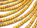1strand $2.79! Wood Beads (Yellow) Tube (Rondelle) 7x7x5mm 1strand beads (aprx.15inch / 38cm)