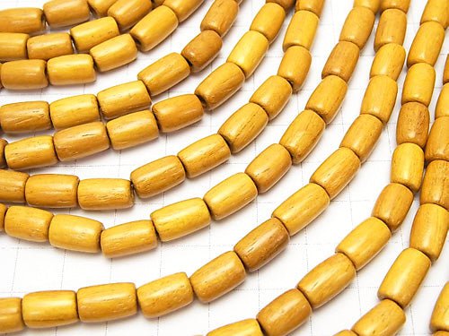 1strand $2.79! Wood Beads (Yellow) Tube 10x7x7mm 1strand beads (aprx.15inch / 38cm)