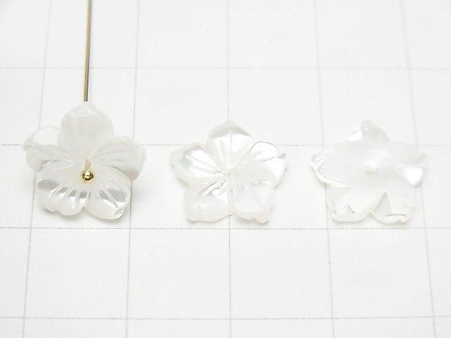 珍珠貝母 AAA 白花 [7mm][8mm][10mm][12mm][14mm] 中心孔 4顆