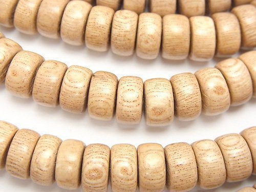 Rose, Roundel, Wood Beads Natural Beads