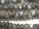High Quality Labradorite AAA- Faceted Button Rondelle  half or 1strand beads (aprx.13inch/31cm)