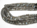 High Quality Labradorite AAA- Faceted Button Rondelle  half or 1strand beads (aprx.13inch/31cm)