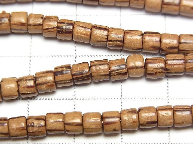 1strand $3.79! Palm Wood Roundel (Tube) 5 x 5 x 4 mm 1strand beads (aprx.15 inch / 38 cm)