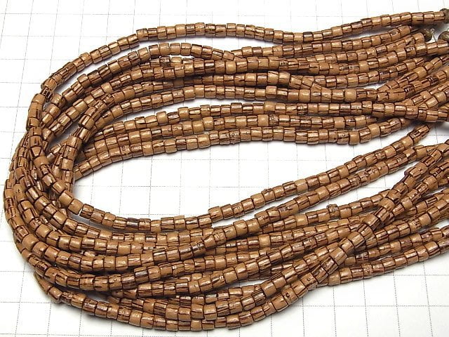 1strand $3.79! Palm Wood Roundel (Tube) 5 x 5 x 4 mm 1strand beads (aprx.15 inch / 38 cm)