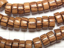 1strand $3.79! Palm Wood Rondelle (Tube) 8x8x4mm 1strand beads (aprx.15inch / 38cm)