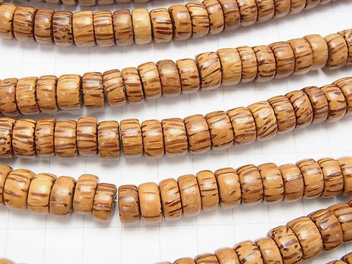 1strand $4.79! Palm Wood Roundel (Tube) 10x10x5mm 1strand beads (aprx.15inch / 38cm)