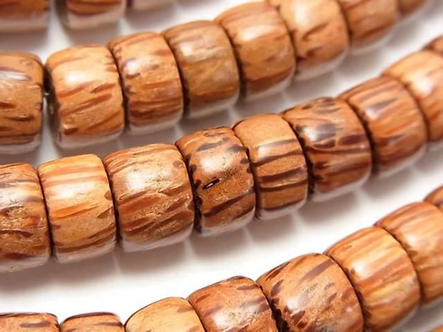 Palmwood Roundel (Heishi) 11x11x7mm 1strand beads (aprx.15inch/38cm)