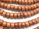 Palmwood Rondelle (Heishi) 10x10x7mm 1strand beads (aprx.15inch/38cm)