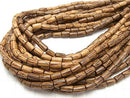 1strand $3.79! Palm Wood (Palm Tree) Tube 10x6x6mm 1strand beads (aprx.15inch / 38cm)