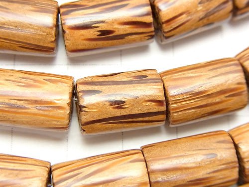 1strand $4.79! Palm wood (palm tree) Tube 14 x 10 x 10 mm 1 strand beads (aprx.15 inch / 38 cm)