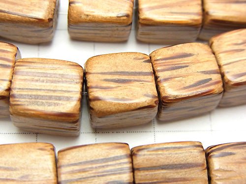 1strand $4.79! Palm Wood Cube 1010 x 10 mm 1strand beads (aprx.15 inch / 38 cm)