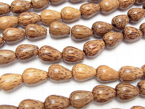 1strand $4.79! Palm Wood Vertical Hole Drop 14 x 10 x 10 mm 1strand beads (aprx.15 inch / 36 cm)