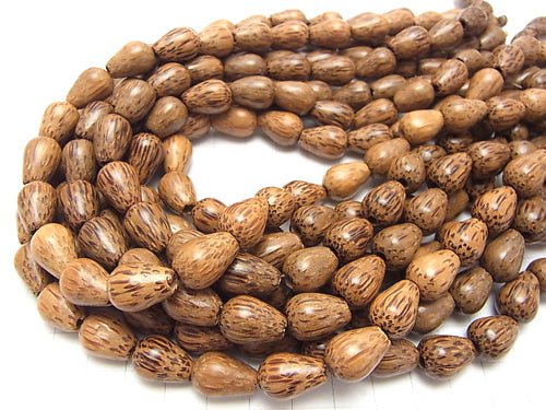 1strand $4.79! Palm Wood Vertical Hole Drop 14 x 10 x 10 mm 1strand beads (aprx.15 inch / 36 cm)