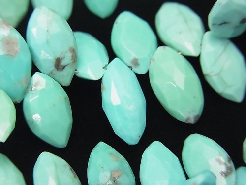 Faceted Briolette, Marquise, Turquoise Gemstone Beads