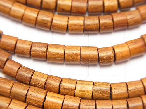 1strand $3.79! Bayon Wood Beads Roundel (Tube) 5x5x3mm 1strand beads (aprx.15inch / 38cm)