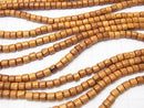Bayon Wood Beads Rondelle (Heishi)4x4x3mm 1strand beads (aprx.15inch/38cm)