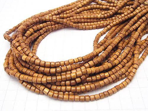 Bayon Wood Beads Rondelle (Heishi)4x4x3mm 1strand beads (aprx.15inch/38cm)