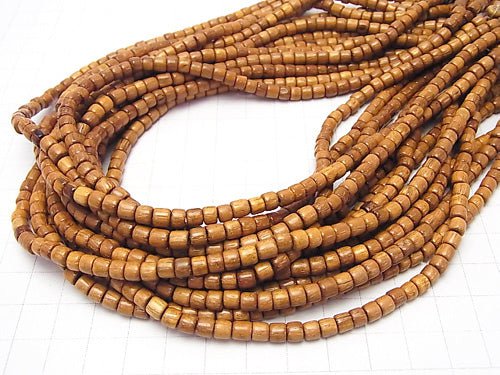 Bayon Wood Beads Roundel (Heishi)4x4x3mm 1strand beads (aprx.15inch/38cm)