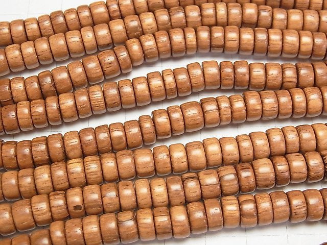 Bayon Wood Beads Roundel (Heishi)8x8x3mm half or 1strand beads (aprx.15inch/38cm)