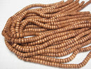 Bayon Wood Beads Rondelle (Heishi)8x8x3mm half or 1strand beads (aprx.15inch/38cm)