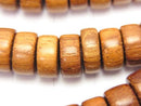 1strand $6.79! Bayon Wood Beads Rondelle (Tube) 10x10x4mm 1strand beads (aprx.15inch / 38cm)