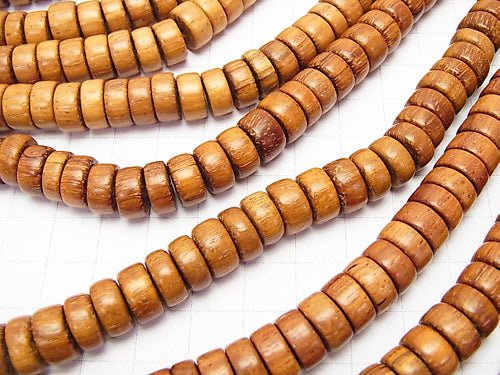 1strand $6.79! Bayon Wood Beads Roundel (Tube) 10x10x4mm 1strand beads (aprx.15inch / 38cm)