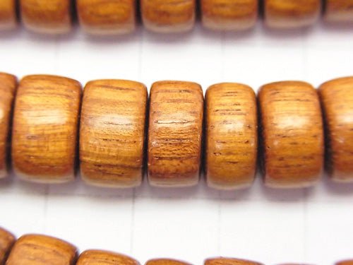 1strand $8.79! Bayon Wood Beads Rondelle (Tube) 12x12x6mm 1strand beads (aprx.15inch / 38cm)