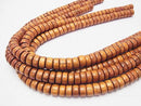 1strand $8.79! Bayon Wood Beads Rondelle (Tube) 12x12x6mm 1strand beads (aprx.15inch / 38cm)