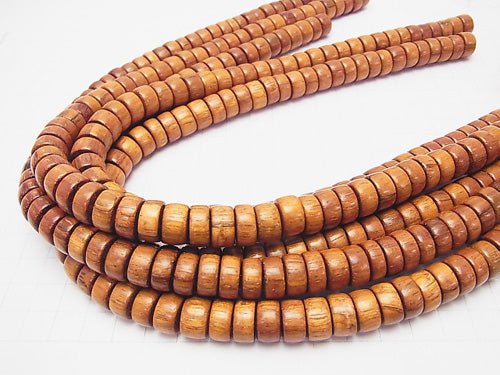 1strand $8.79! Bayon Wood Beads Roundel (Tube) 12x12x6mm 1strand beads (aprx.15inch / 38cm)