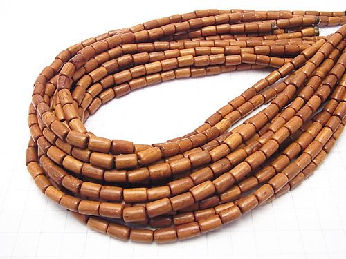 1strand $3.79! Bayon Wood Beads Tube 8x5x5mm 1strand beads (aprx.15inch / 38cm)