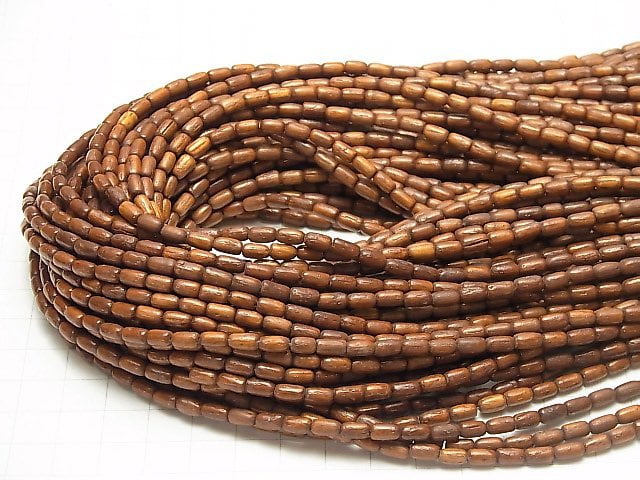 Bayon Wood Beads Rice 6x3x3mm 1strand beads (aprx.15inch / 38cm)