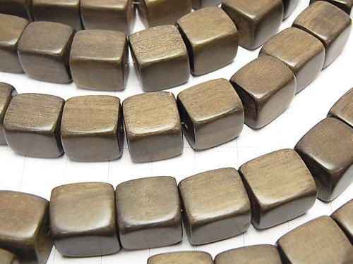 1strand $5.79! Gray wood Cube 12x12x12 mm 1strand beads (aprx.15inch / 37cm)