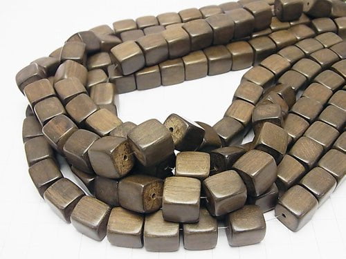 1strand $5.79! Gray wood Cube 12x12x12 mm 1strand beads (aprx.15inch / 37cm)