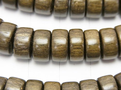 1strand $4.79! Gray Wood Roundel 10 x 10 x 5 mm 1strand beads (aprx.15 inch / 38 cm)