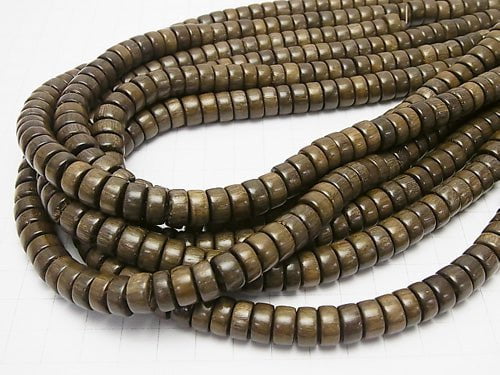 1strand $4.79! Gray Wood Roundel 10 x 10 x 5 mm 1strand beads (aprx.15 inch / 38 cm)