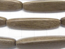 1strand $6.79! Gray Wood 3 Faceted Rice 40 x 10 x 10 mm 1strand beads (aprx.15 inch / 36 cm)