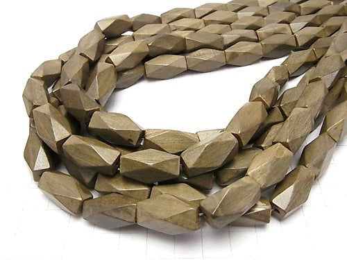 1strand $6.79! Gray wood rectangle Faceted Tube 20 x 10 x 10 mm 1strand beads (aprx.15 inch / 38 cm)