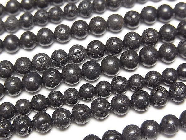 Lava, Round Natural Beads