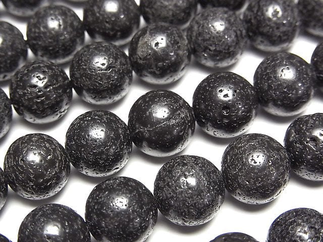 Lava, Round Natural Beads