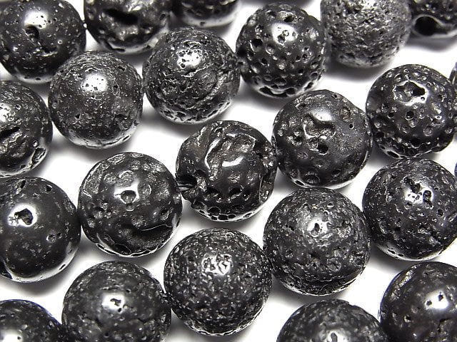 Lava, Round Natural Beads