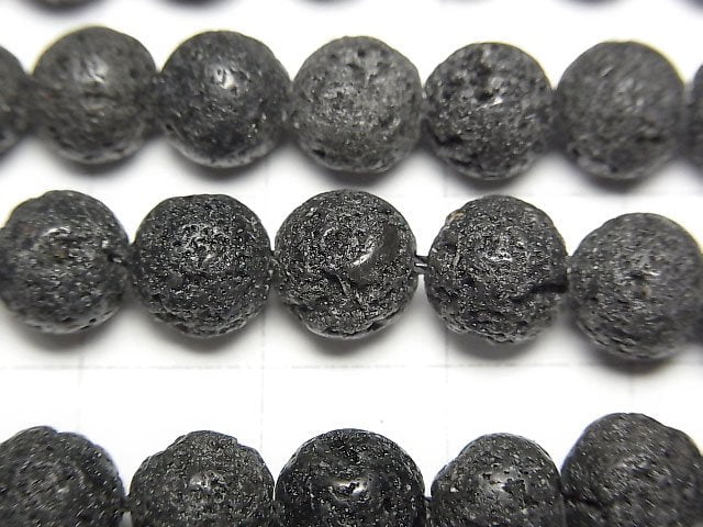 1strand $14.99! [World Heritage, Mt. Fuji ] Mt. Fuji Lava AA Round 8mm [Our Shop Original] 1strand beads (aprx.15inch / 38cm)