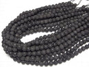 1strand $14.99! [World Heritage, Mt. Fuji ] Mt. Fuji Lava AA Round 8mm [Our Own Product] 1strand beads (aprx.15inch / 38cm)