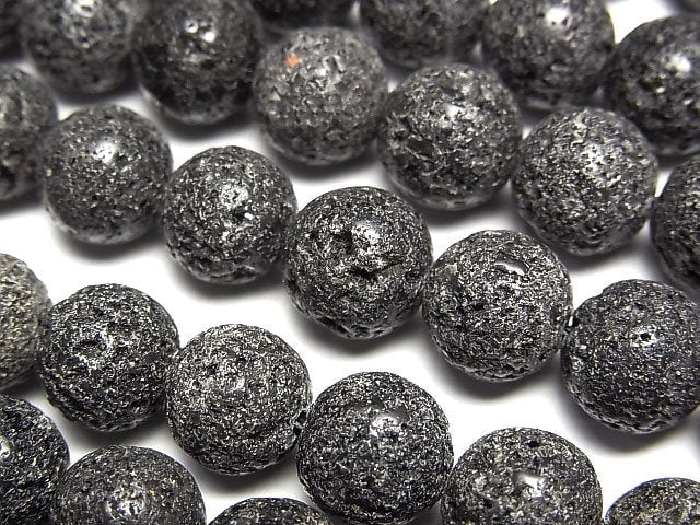 Lava, Round Natural Beads